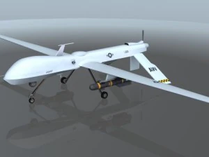 mq1 predator uav drone aircraft 3D Model