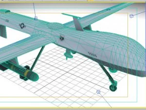 mq1 predator uav drone aircraft 3D Model
