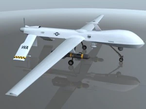 mq1 predator uav drone aircraft 3D Model
