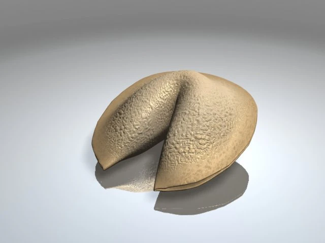 fortune cookie 3D Model .c4d .max .obj .3ds .fbx .stl .blend 