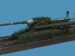 german railroad 800mm dora Modelo 3D
