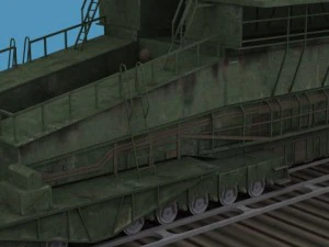 german railroad 800mm dora 3D Model