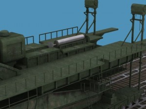 german railroad 800mm dora Modelo 3D