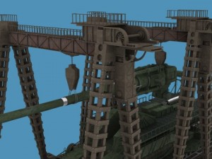 german railroad 800mm dora Modelo 3D