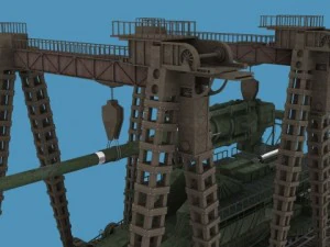 german railroad 800mm dora 3D Model
