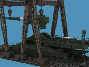 german railroad 800mm dora 3D Model