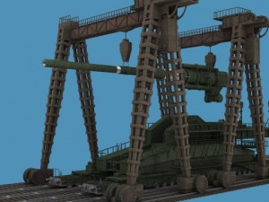 german railroad 800mm dora Modelo 3D