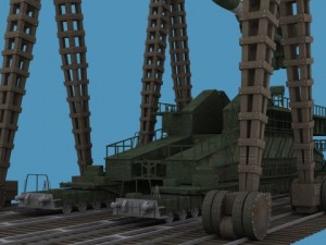 german railroad 800mm dora Modelo 3D