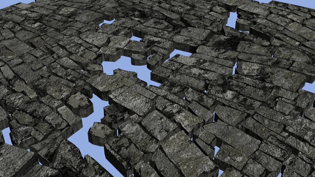 cobblestone  path 3D Model .c4d .max .obj .3ds .fbx .stl .blend 