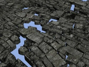 camino adoquinado Modelo 3D