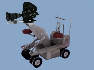 video camera and dolly 3D-Modell