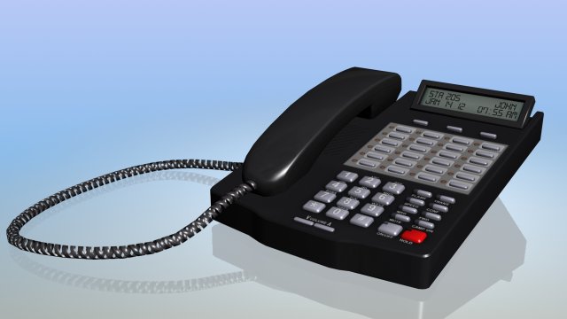 office phone low resolution Modelo 3D .c4d .max .obj .3ds .fbx .stl .blend 