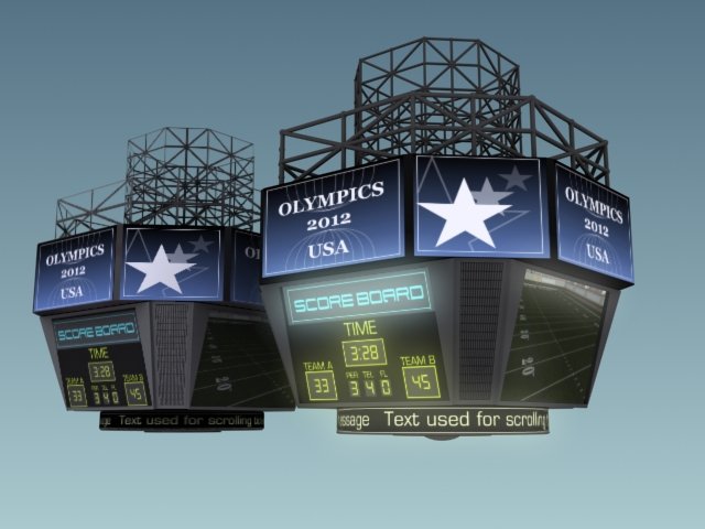 jumbotron score display 3D मॉडल .c4d .max .obj .3ds .fbx .stl .blend 