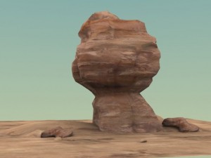 standing rock formation 3D-Modell