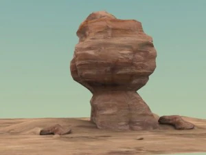 стояча гірська порода 3D Модель