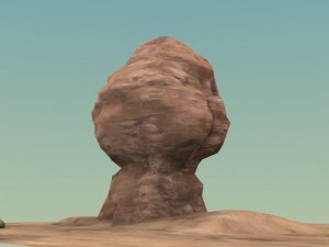 standing rock formation Modèle 3D
