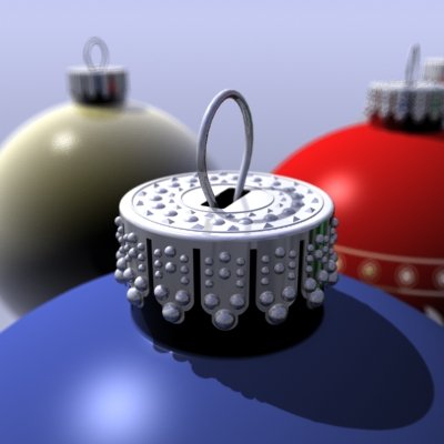 assorted christmas ornaments 3D 模型 .c4d .max .obj .3ds .fbx .stl .blend