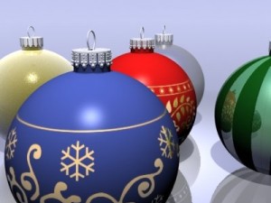 assorted christmas ornaments 3D 模型