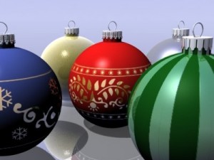 assorted christmas ornaments 3D 模型