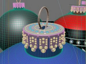 assorted christmas ornaments 3D Model