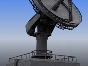 modelo em tempo real da estação de radar Modelo 3D
