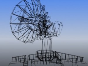 radar station  real time model 3D Model