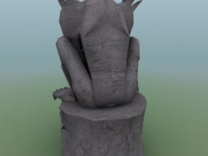 sitting gargoyle sculpture 3D Model