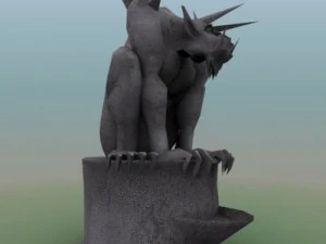 sitting gargoyle sculpture 3D Model