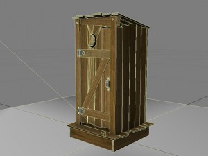 outhouse Modello 3D