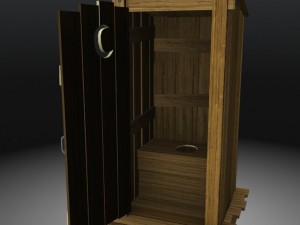 outhouse Modello 3D