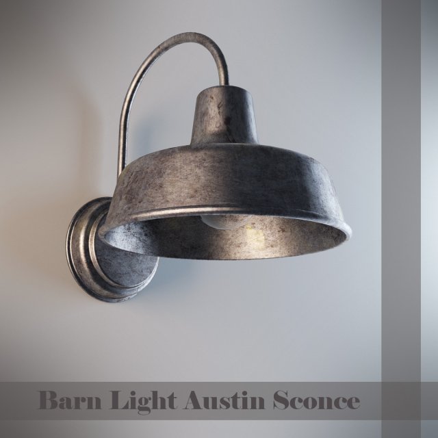 barn light austin sconce 3Dモデル .c4d .max .obj .3ds .fbx .stl .blend 