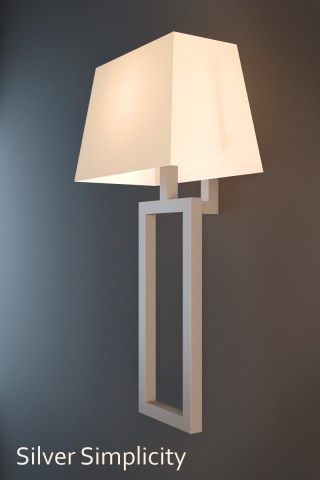 silver simplicity sconce Model 3D .c4d .max .obj .3ds .fbx .stl .blend 
