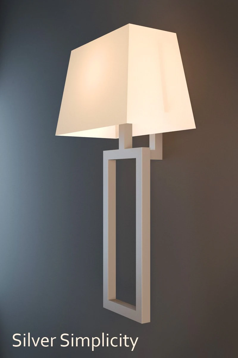 silver simplicity sconce 3D Model .c4d .max .obj .3ds .fbx .stl .blend 