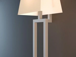 シルバーのシンプルな壁取り付け用燭台 3Dモデル