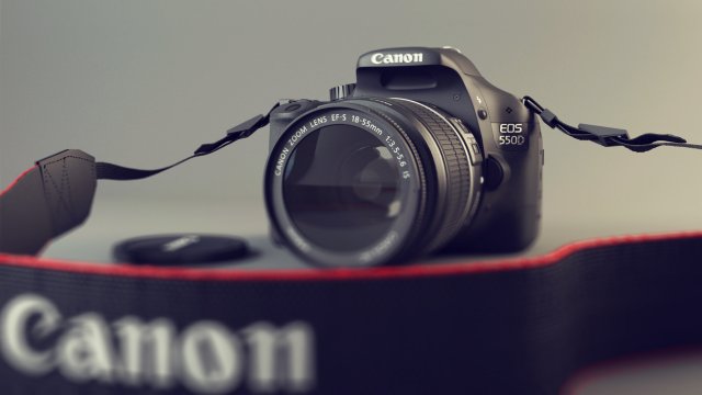 canon eos 550d  1855mm kit 3D Model .c4d .max .obj .3ds .fbx .stl .blend 