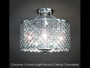 chromecrystal 4light round ceiling chandelier 3D Модель