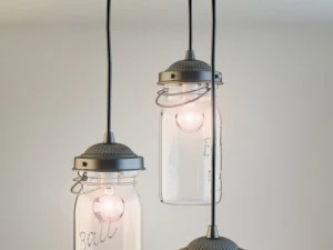 l&aacute;mpara de ara&ntilde;a de tarro de conservas vintage Modelo 3D