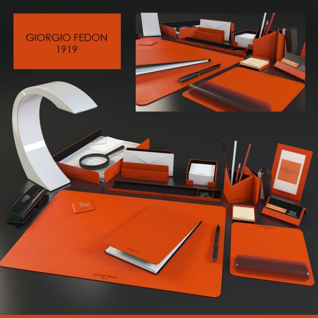 giorgio fedon desktop accessories 3D Model .c4d .max .obj .3ds .fbx .stl .blend 