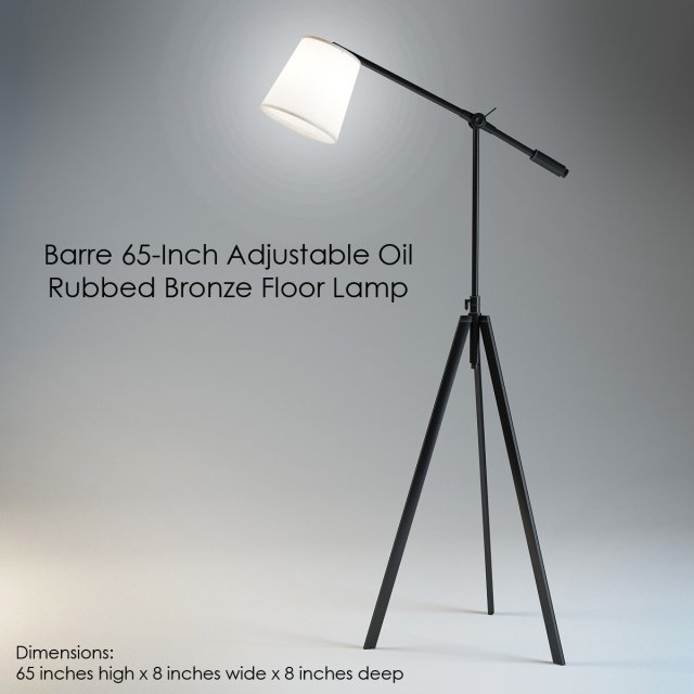 barre 65inch adjustable oil rubbed bronze floor l Modèle 3D .c4d .max .obj .3ds .fbx .stl .blend 
