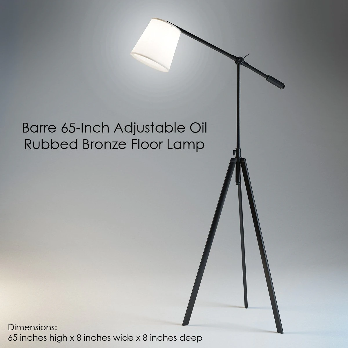 barre 65inch adjustable oil rubbed bronze floor l 3D Model .c4d .max .obj .3ds .fbx .stl .blend 