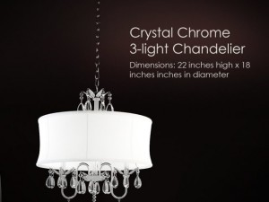 crystal chrome 3light chandelier 3D Модель