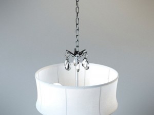 crystal chrome 3light chandelier 3D मॉडल