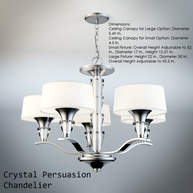 crystal persuasion chandelier 3D Model .c4d .max .obj .3ds .fbx .stl .blend 