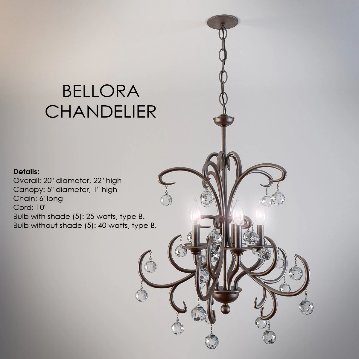 bellora cahndelier 3D Model .c4d .max .obj .3ds .fbx .stl .blend