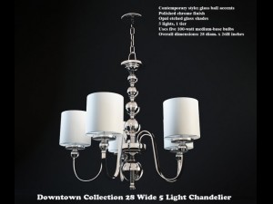downtown collection 28 wide 5 light chandelier 3D Модель