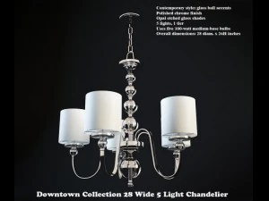 şehir merkezi koleksiyonu 28 geniş 5 ışıklı avize 3D Model