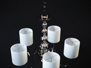 downtown collection 28 wide 5 light chandelier 3D मॉडल