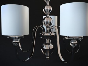 downtown collection 28 wide 5 light chandelier 3D मॉडल