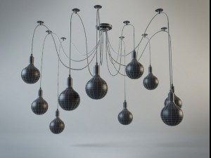 edison chandelier 3D Model