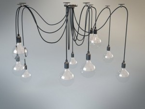 edison chandelier 3D Model
